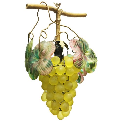 Art Glass Grape Pendant Lamp 20th Century