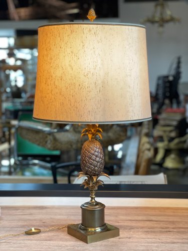 Lampe De Table Vintage Style Loft – Socle En Bois Avec Presse-jus Chromé – Design Industriel Unique