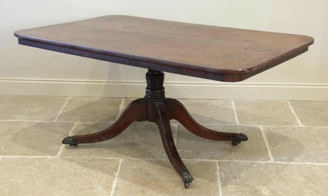 Antique Gillows Style Mahogany Dining Pedestal Table 1800s For At Pamono Antique Gillows Style Mahogany Dining, Single Pedestal Rectangle Dining Table
