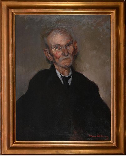 Mario Molinari, Portrait d'un Homme, Peinture à l'Huile Originale ...