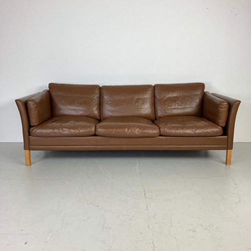 Three Seater Light Brown Leather Sofa, Light Brown Leather Couches Living Room