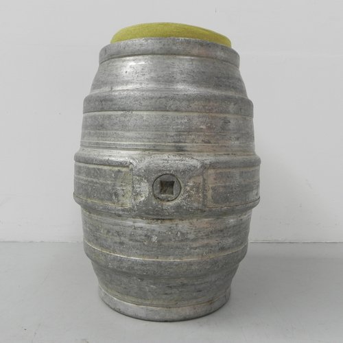 Industrial Stool Made of Aluminum Beer Keg for sale at Pamono