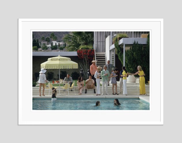 Slim Aarons, Poolside Gathering, 1970, Colour Photograph for sale at Pamono