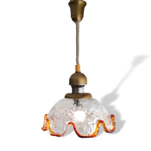Large Italian Murano Glass Pull Down Ceiling Lamp 1960s Large Italian Murano Glass Pull Down, How To Take Down A Small Chandelier