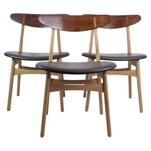 Black Elegance Leather Ch30 Dining, Lounge Round Table And Chairs