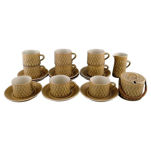 Relief Tea Service in Glazed Stoneware by Jens H. Quistgaard