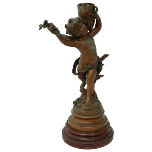 Bougeoir angelot en bronze (?) | Demandez une estimation