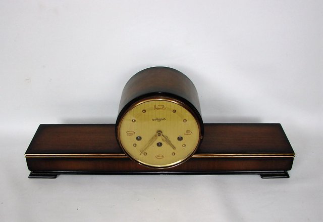 Horloge Cheminée Widdop W2904 - Style Colonne Antique - Bois - Carillons - Cadran Romain