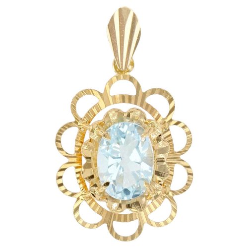 French Modern Flower Shaped Pendant in 