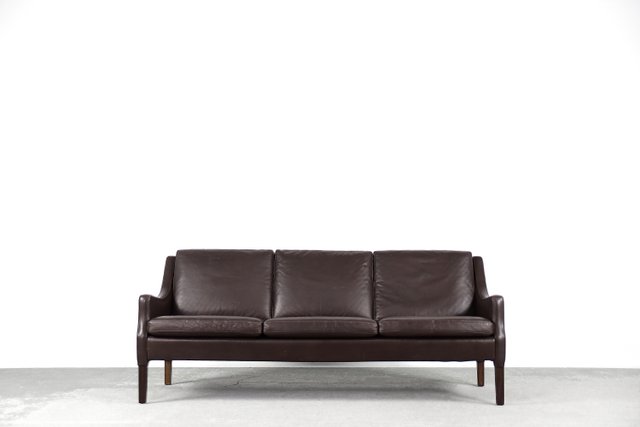 Danish Mid Century Modern 3 Seater Chocolate Leather Sofa 1960s For At Pamono Chocolate Leather Sofa 1960s, 3 Seater Leather Sofa With Chaise Brisbane Philippines