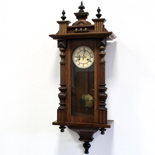 19th Century Walnut Wall Pendulum Clock For At Pamono - Antique Pendulum Wall Clock With Key