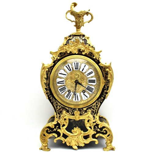 Pendule Cartel En Bronze Dore Et Laiton 19eme Siecle En Vente Sur Pamono