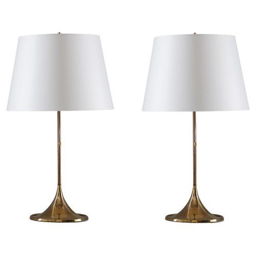 Mid Century Table Lamps In Brass By A, Grandview Gallery Gold Table Lamp