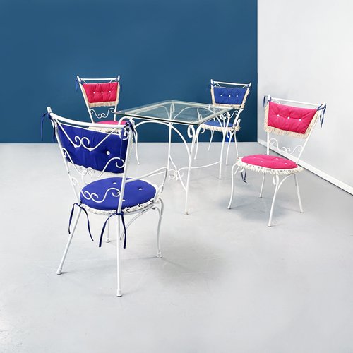 Colorful wrought iron patio cheap furniture
