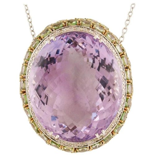 White Diamond, Green Sapphire, Amethyst 