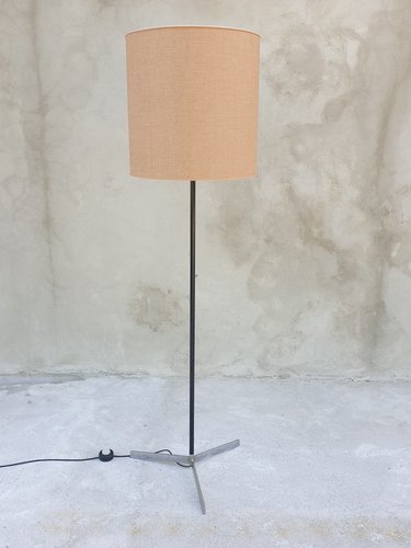 Floor Lamp With Jute Shade 1960s For, Jute Table Lamp Shade