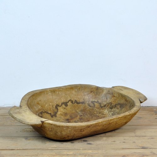 Handgefertigte Teigschale aus Holz, 1900er bei Pamono kaufen