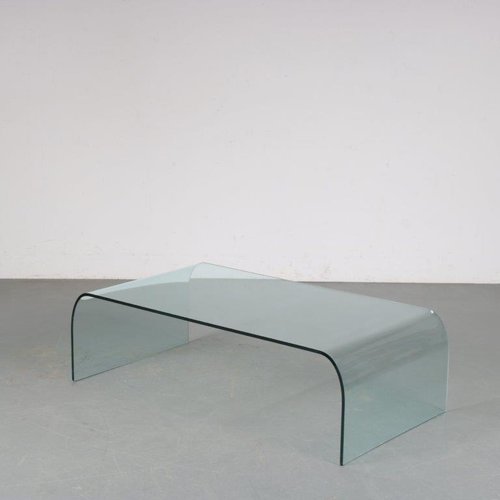Glass Coffee Table From Fiam Italy, Curved Glass Coffee Tables Melbourne