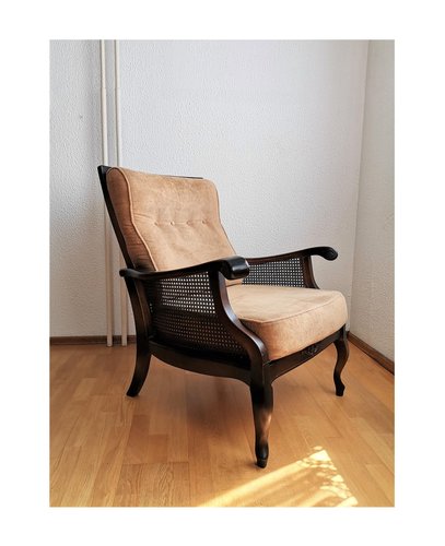 Vintage cane 2024 wingback chair