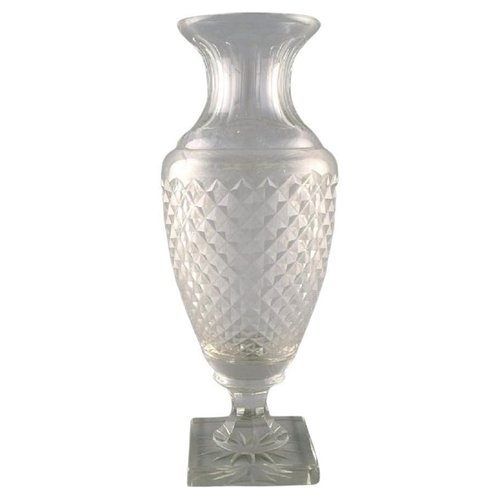 Klare Glasvase 24 Cm – Verdicktes Kristallglas Für Frische & Trockenblumen (Pampasgras, Rosen, Tulpen)