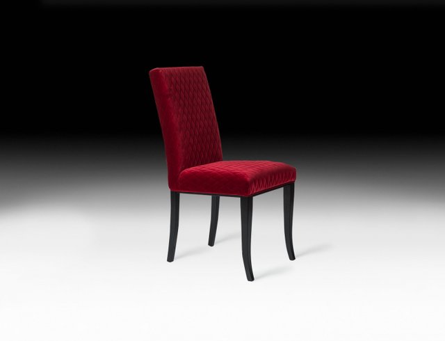 Red Fabric Audrey Chair With Neere Legs, Audrey Velvet Dining Chair