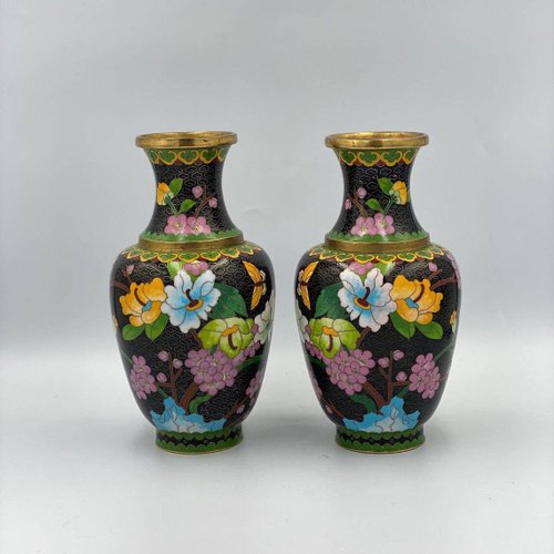 Deux vases en cloisonné chinois | Kaufen auf
