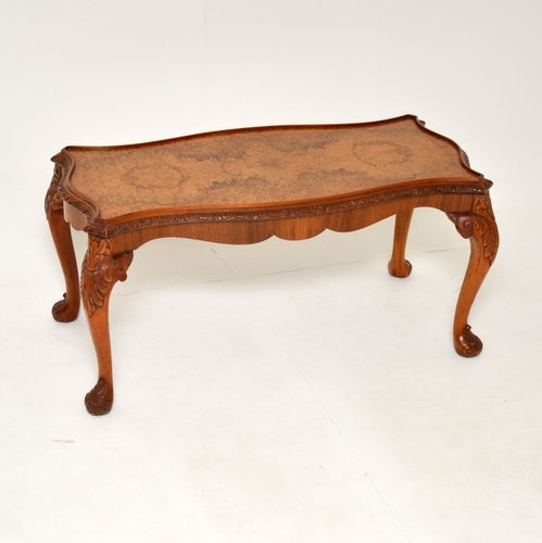 Burr Walnut Coffee Table For At Pamono, Antique Queen Anne Side Table