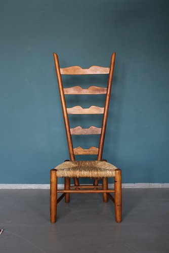 Wooden Chair Gio Ponti Ladder Back Chair Vintage Gio Ponti Style