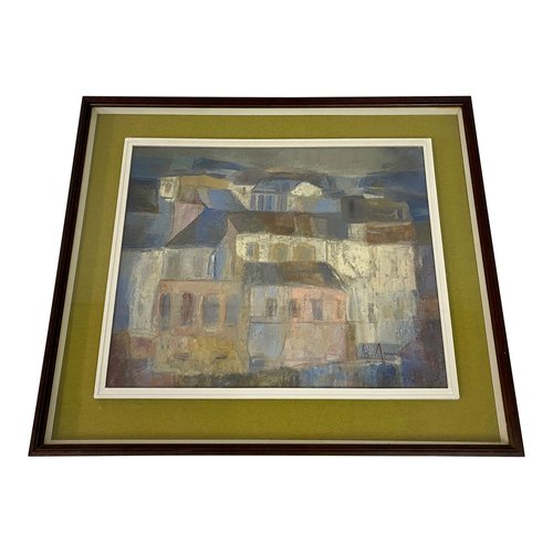Italian Landscape Painting, 1970s, Oil & Pastel, Framed for sale at Pamono