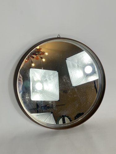 Miroir Rond Double Face, années 50 en vente sur Pamono