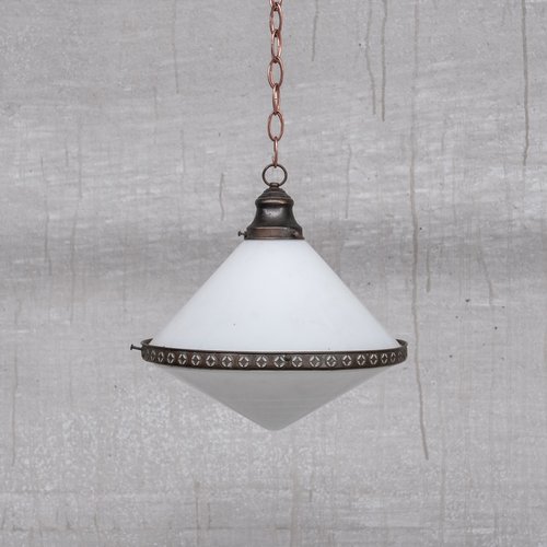 Antique French 2 Tone Pendant Light for 