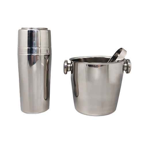 Shaker Per Cocktail In Acciaio Inox 3 Pezzi Con Colino E Supporto Ghiaccio - 700 Ml, Professionale Per Bar
