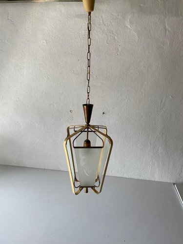 Italian Ceiling Light In Glass With, Mini Pendant Light Shades Metal Frame