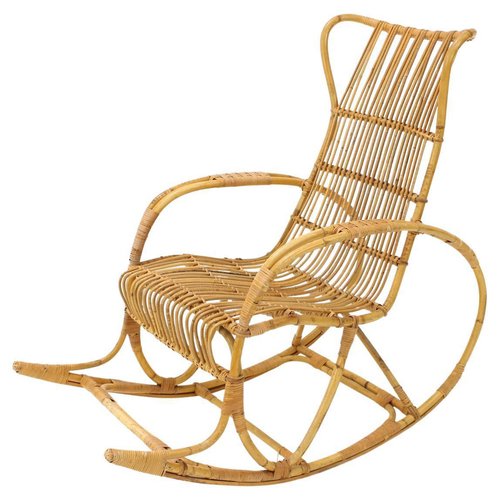 Rattan Rocking Chair, 1960s for sale at Pamono