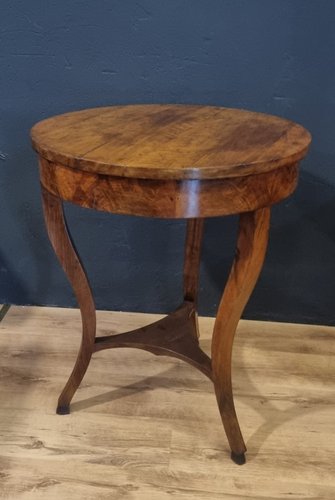 Empire Style Round Entry Table In, Antique Round Entry Table