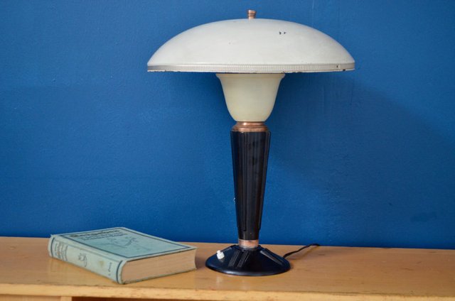 JHY DESIGN Lampada da Tavolo Marocchina Vintage in Metallo Con Lanterna a Batteria Lampade Senza Fili 30cm Lampada da Scrivania Con Lampadina Edison per Giardino Interno Esterno (Foglie di Bambù