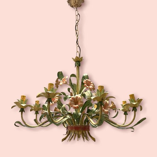 Vintage tole chandelier deals