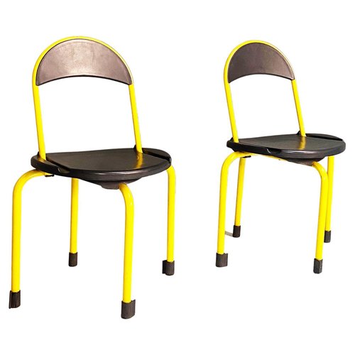 Moderne Klappstühle aus Kunststoff & Metall von Lamm, 1980er, 2er Set
