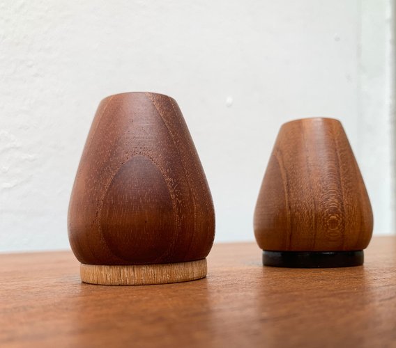 Mid-Century Danish Teak Pepper and Salt Shaker, 1960s, Set of 2