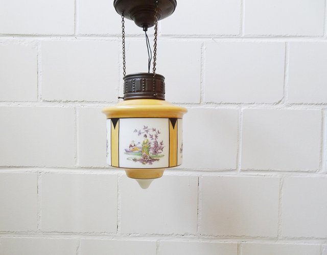 Lámpara de techo Art Déco con motivos asiáticos en venta en Pamono