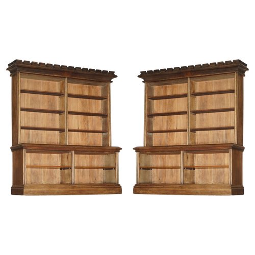 Librerías victorianas antiguas grandes de roble. Juego de 2 en venta en