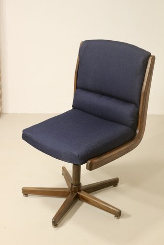 Upholstered Wooden Desk Chair, 1970s for sale at Pamono