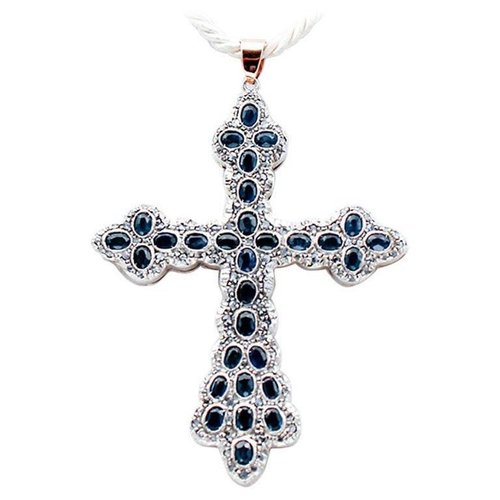 Silver Cross Pendant Necklace 