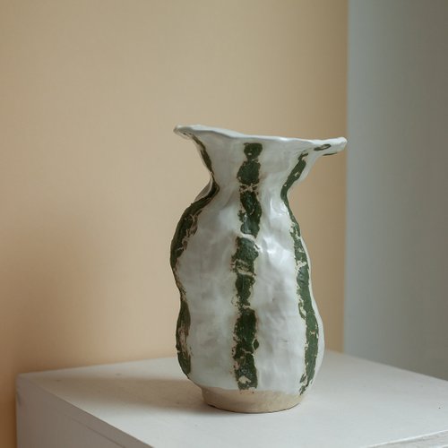 Gestreifte Vase von Anna Grahn bei Pamono kaufen