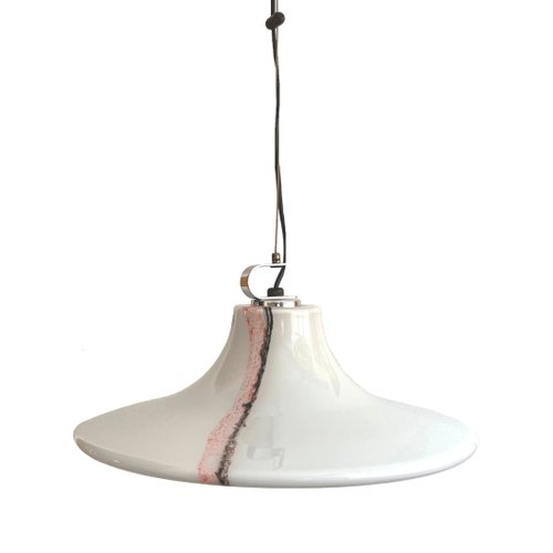 Mid-Century German Cirrus Opaline Pendant by Peill & Putzler