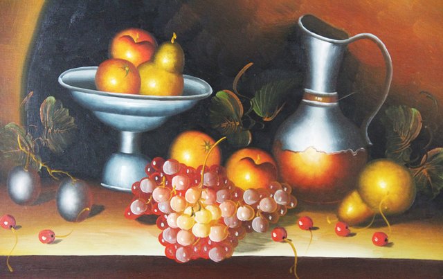 Fruit oil painting deals
