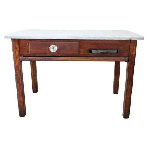 Italian Kitchen Table with Marble Top, 1930s for sale at Pamono