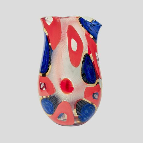 Mehrfarbige Battuto Vase von Afro Celotto bei Pamono kaufen
