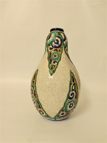 Transition World window Submerged Art Deco Ceramic Vase Decò with Polychrome Geometric Decoration by Charles  Catteau for Boch Frères, Belgium for sale at Pamono