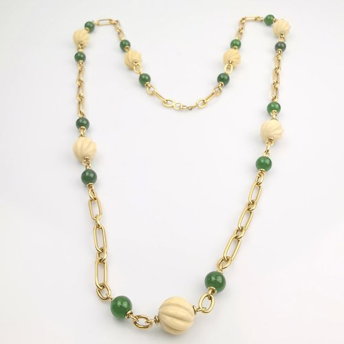 Necklace in 18K Yellow Gold Decorated 